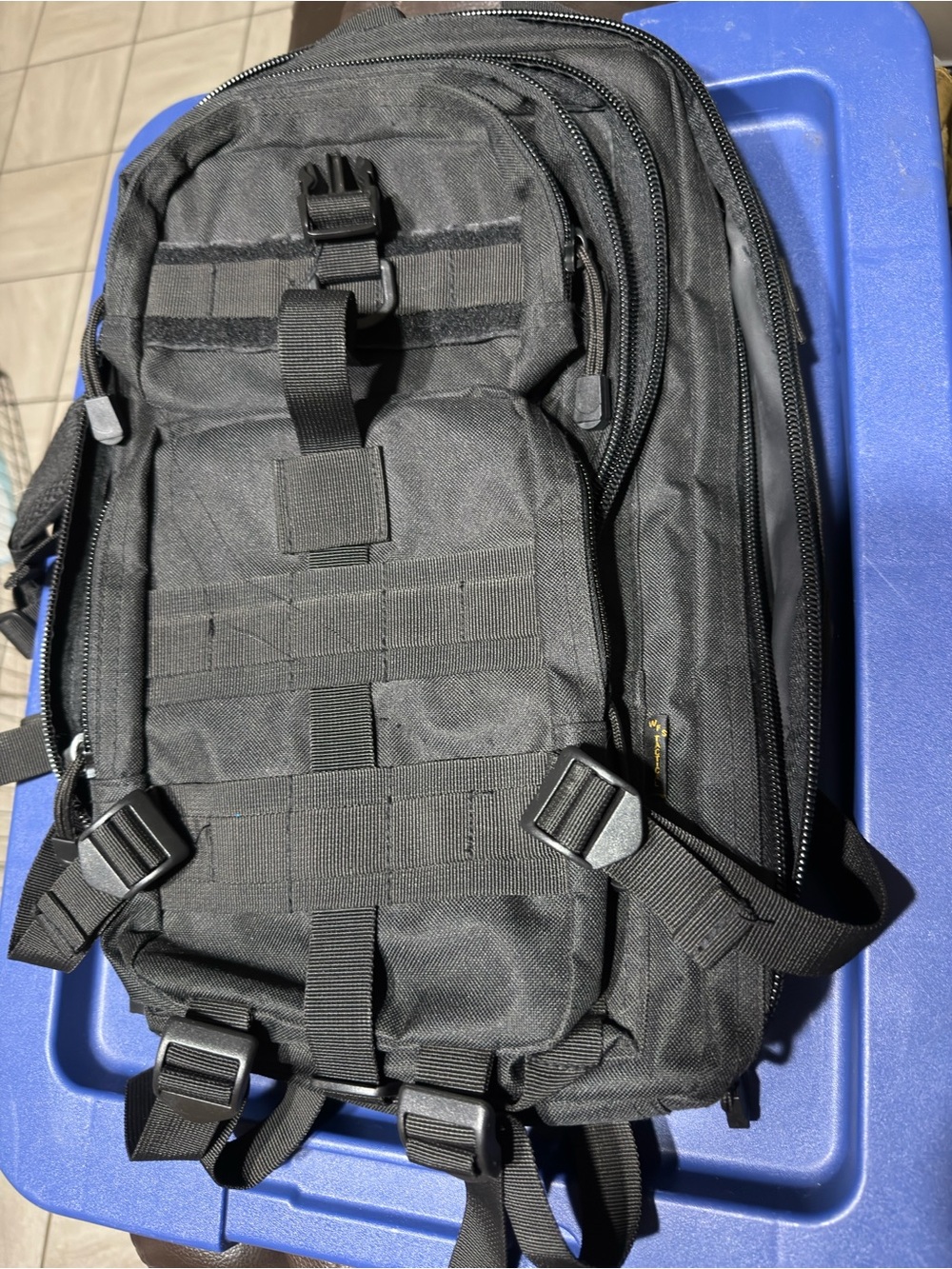 WFS Tactical- Black Tactical Men's Backpack - Durable Everyday Carry